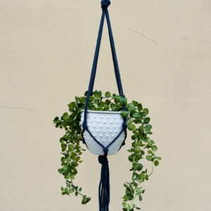 Kwietnik wiszący makrama ze sznurka boho JEANS