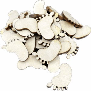 Drewniane stópki stopy sklejka ozdobne 10szt dekor