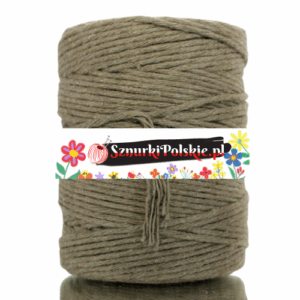 Sznurek bawełniany skręcany 150m 2mm KHAKI