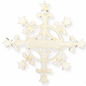 Drewniana zawieszka śnieżynka płatek śniegu na choinkę ze sklejki 1szt