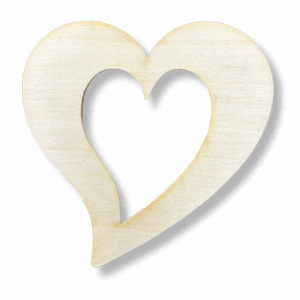 Serce drewniane serca sklejka serduszko dekor baza decoupage ozdoba 1szt