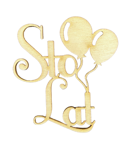 Drewniany napis sto lat balony sklejka 1szt