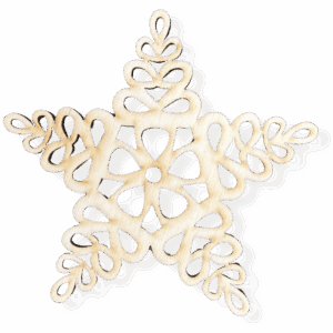 Drewniana zawieszka gwiazda gwiazdka decoupage dekor ze sklejki ozdoba 1szt