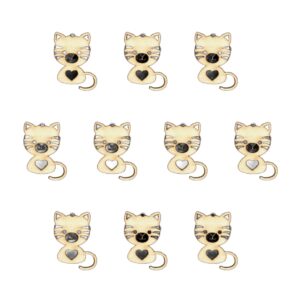 Scrapki drewniane kot koty kotki 10szt sklejka