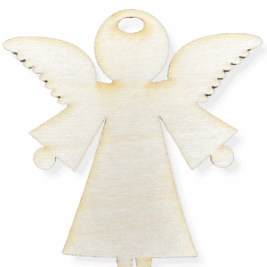 Drewniana zawieszka anioł aniołek na choinkę deko decoupage ze sklejki 1szt