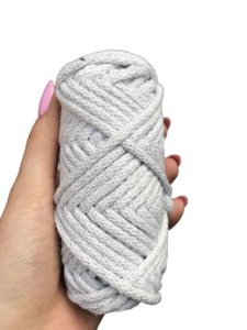 WAS Sznurek bawełniany z rdzeniem popielaty 20m 5mm WAS