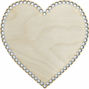 Baza dno koszyka spód drewniane serce 30cm sklejka