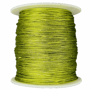 Sznurek metalizowany oliwkowy 100m 1mm ozdobny