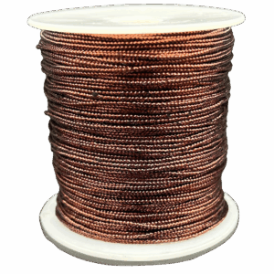 Sznurek metalizowany brązowy brąz 100m 1mm ozdobny