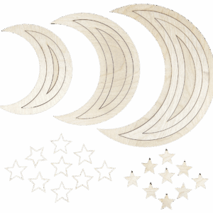 Drewniana obręcz księżyc obręcze baza łapacz 7szt