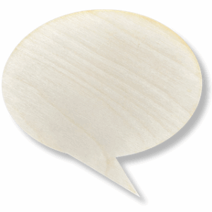 Drewniana emotka emotikon dymek dekor decoupage podkładka podstawka ozdoba 1szt