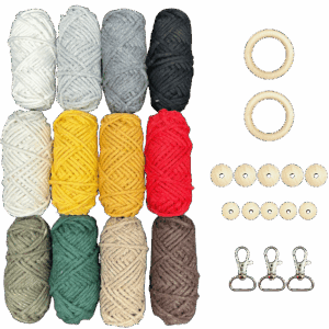 Zestaw do makramy sznurek bawełniany 240m dodatki