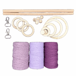 Zestaw do makramy sznurek bawełniany 180m dodatki