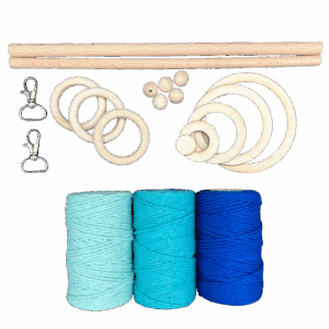 Zestaw do makramy sznurek bawełniany 180m dodatki