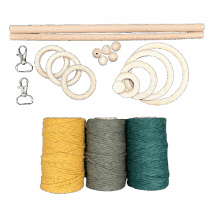 Zestaw do makramy sznurek bawełniany 180m dodatki
