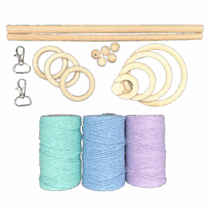 Zestaw do makramy sznurek bawełniany 180m dodatki