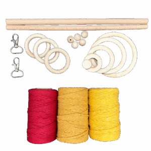 Zestaw do makramy sznurek bawełniany 180m dodatki