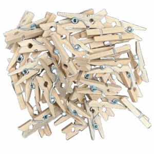Klamerki drewniane naturalne spinacze żabki 50szt