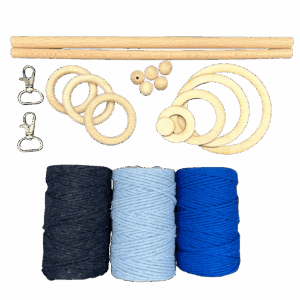 Zestaw do makramy sznurek bawełniany 180m dodatki