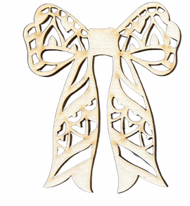 Drewniana kokarda kokardka ozdoba dekor 1szt