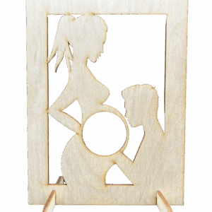 Drewniana ramka tabliczka na zdjęcie USG dziecka