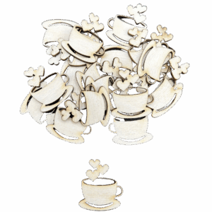 Scrapki drewniane kawa kawka kawki filiżanka 10szt