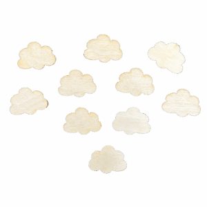 Scrapki drewniane chmurka chmurki obłok 10szt