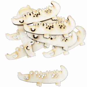 Scrapki drewniane krokodyl krokodyle aligator 10szt