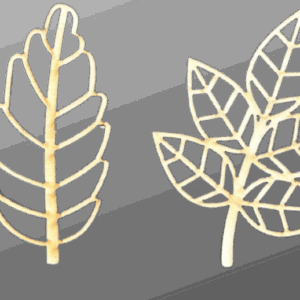 Scrapki drewniane liść listek liście listki ze sklejki decoupage 4szt