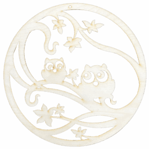 Obręcz baza drewniana sowa sówka sowy makrama koło