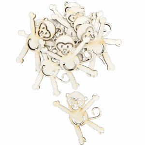 Scrapki drewniane małpa małpy małpka dekor 10szt