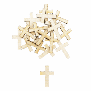 Drewniane scrapki krzyż krzyżyk krzyże 3cm 10szt