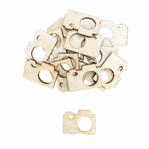 Drewniane scrapki aparat fotograficzny dekor 10szt