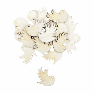 Scrapki drewniane ptaszki ptaki ptak ptaszek 10szt