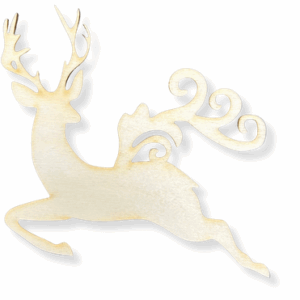 Drewniany renifer reniferek dekoracja ze sklejki decoupage dekor