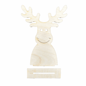 Drewniany renifer reniferek dekoracja stojąca
