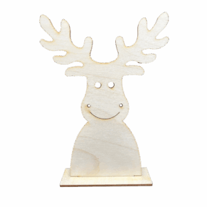 Drewniany renifer reniferek dekoracja stojąca