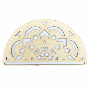 Drewniana półmandala baza do makramy mandala 20cm