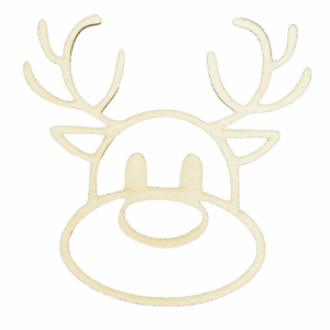 Obręcz baza drewniana renifer dekor makrama 13