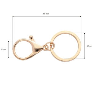 Kółko z karabińczykiem do breloka baza złoto
