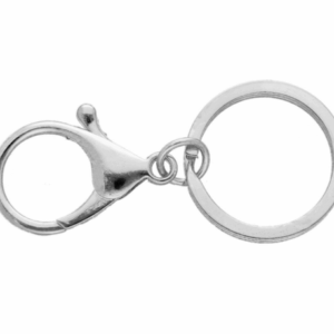 Kółko z karabińczykiem do breloka baza srebro