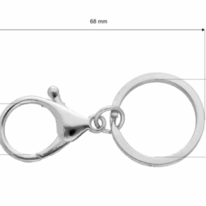 Kółko z karabińczykiem do breloka baza srebro