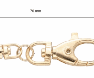 Zapięcie karabińczyk metalowy baza do brelok złoto