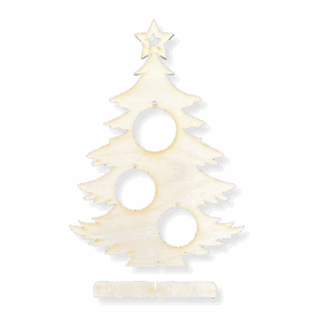 Drewniana choinka na podstawce stojak na bombki bombkę ozdoba stojąca