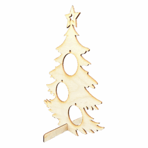 Drewniana choinka na podstawce stojak na bombki bombkę ozdoba stojąca