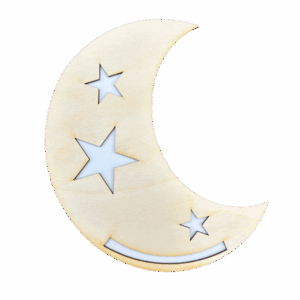 Drewniana baza obręcz księżyc do makramy łapacza snów ze sklejki decoupage