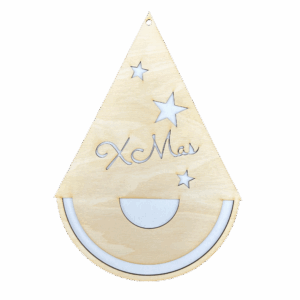 Drewniana baza obręcz do makramy łapacza snów XMas kropla święta ze sklejki