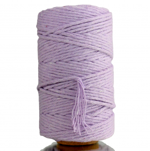 Sznurek bawełniany skręcany FIOLETOWY 60m 2mm