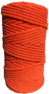 WAS Sznurek bawełniany z rdzeniem 100m 5mm - pomarańczowy WAS