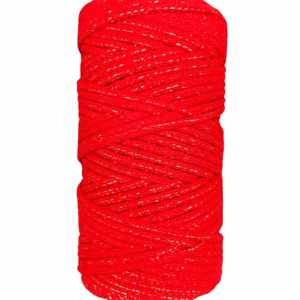 WAS Sznurek bawełniany ZŁOTA NITKA CZERWONY 100m 5mm z rdzeniem rdzeń
